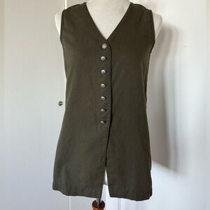 Jay Jacobs Olive Green Sleeveless Blouse/Vest